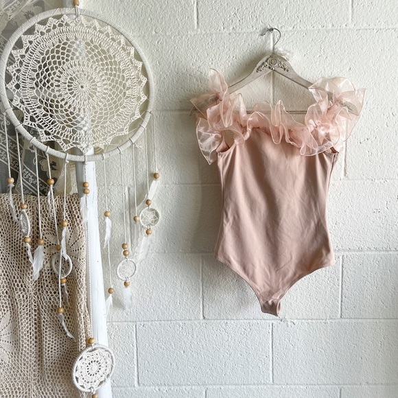 NWT Free People Haute Wired Bodysuit Pink Rose - Picture 3 of 15